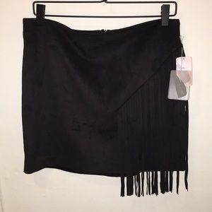 FOREVER 21 Black Suede Mini Skirt